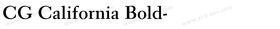 CG California Bold字体转换